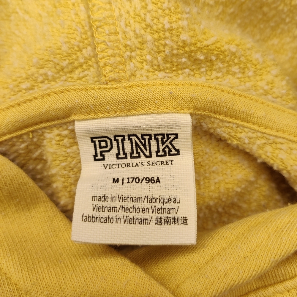 Pink by Victoria's secret yellow hoodie size M - Picture 3 of 3